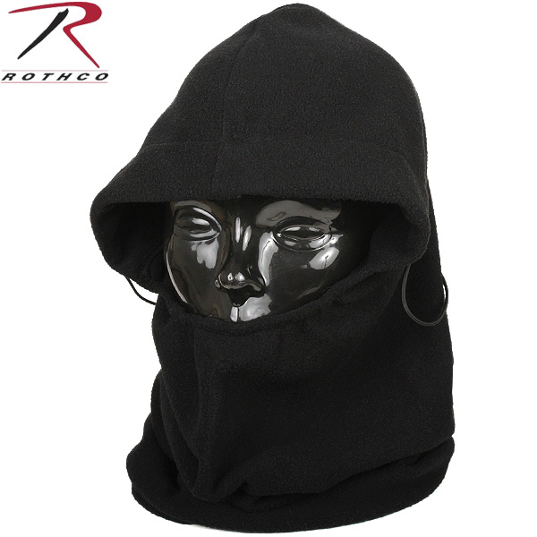 ★カートで割引対象品★ROTHCO ロスコ 4WAY ポーラフリースフードウォーマー BLACK【5585】【T】