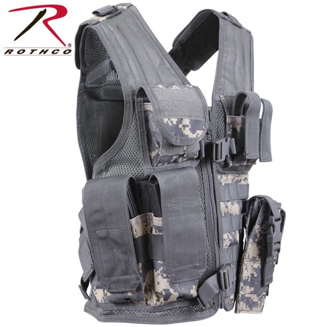 ★カートで割引対象品★ROTHCO ロスコ キッズ TACTICAL CROSS DRAW ベスト 5598 ACU Digital Camo【T】