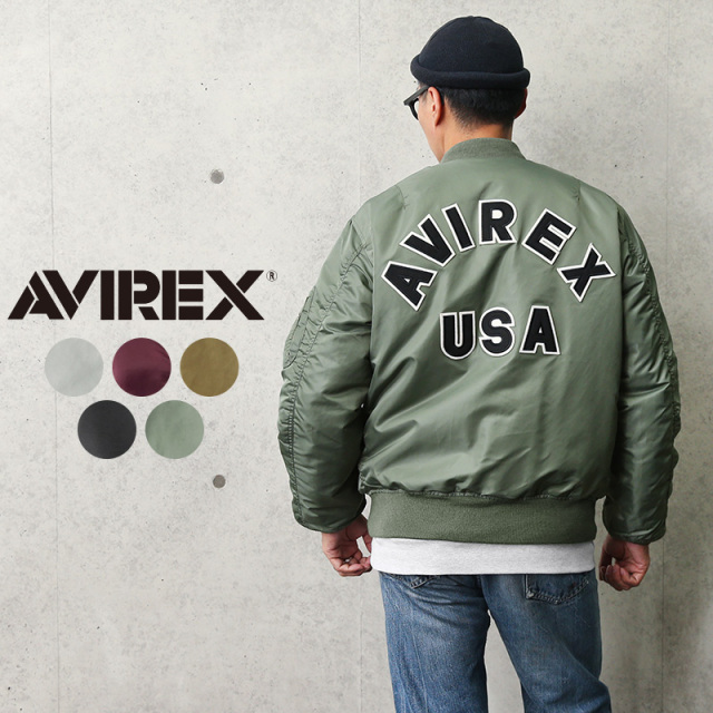 【8月25日前後で発送予定】ポイント10倍！AVIREX アビレックス 7835952036 COMMERCIAL LOGO MA-1フライトジャケット【7832952013】【キャンペーン対象外】【T】