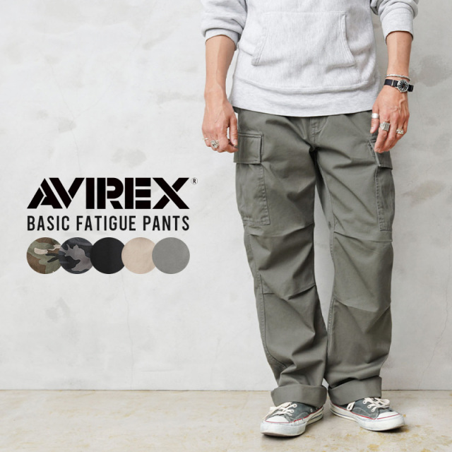 AVIREX アビレックス 6126129 BASIC FATIGUE PANTS ベーシック ファティーグ カーゴパンツ【7832910002】【7834910006】【キャンペーン対象外】【T】