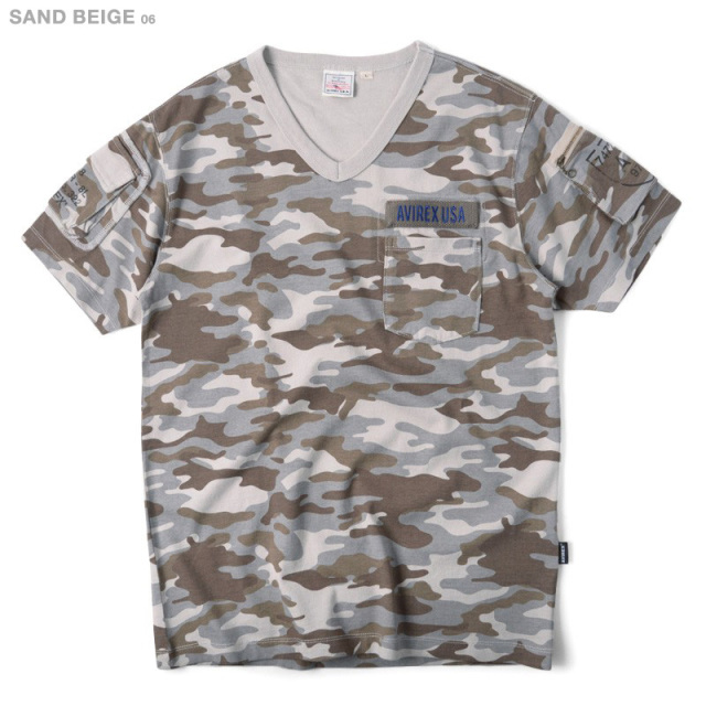AVIREX ターコイズ ショートスリーブシャツ