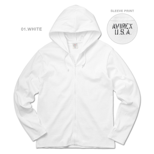 ポイント10倍☆AVIREX アビレックス デイリーウエア ロングスリーブ ジップパーカ 6153641【7835230008】【7834930006】【キャンペーン対象外】【T】