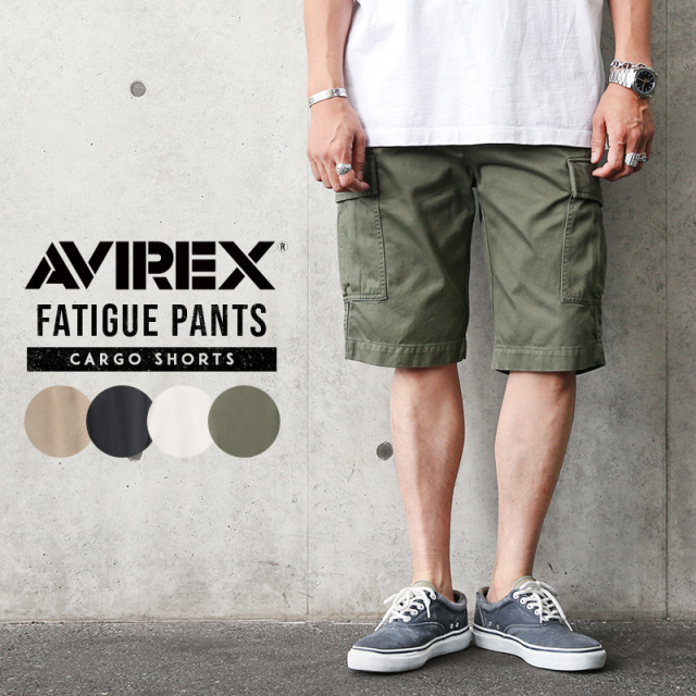 ポイント10倍！AVIREX アビレックス 6126131 FATIGUE SHORTS ファティーグ ショートパンツ【7835913001】【キャンペーン対象外】【T】