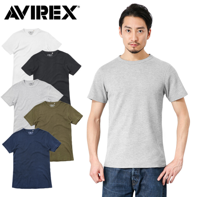 ポイント10倍☆【ネコポス便対応】AVIREX アビレックス デイリーウエア 6123509 S/S サーマル クルーネック 半袖 Tシャツ【7836934017】【キャンペーン対象外】【T】【B】