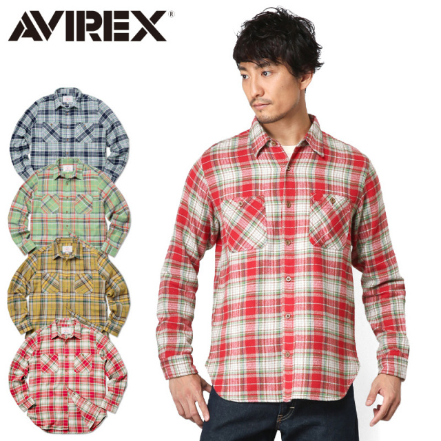 ポイント10倍☆AVIREX アビレックス 6175152 デイリーウエア L/S コットン ビエラワークシャツ アヴィレックス【キャンペーン対象外】【T】