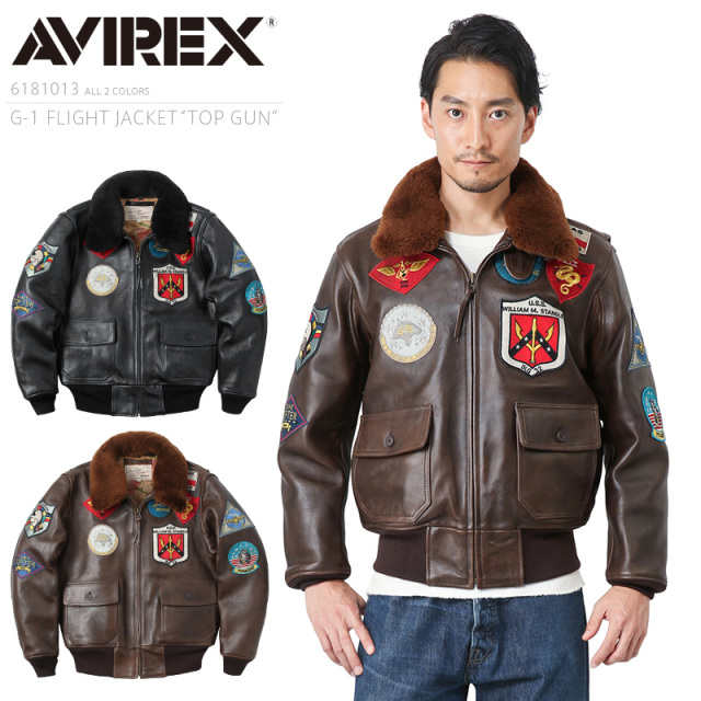 ★ポイント10倍★AVIREX アビレックス TOP GUN G-1 レザーフライトジャケット トップガン 6181013 【7833250050】【7834950014】【キャンペーン対象外】【T】