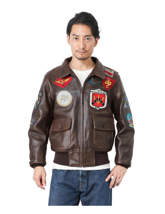 AVIREX (アビレックス )G-1 レザージャケット(XL)ブラウン はやく 