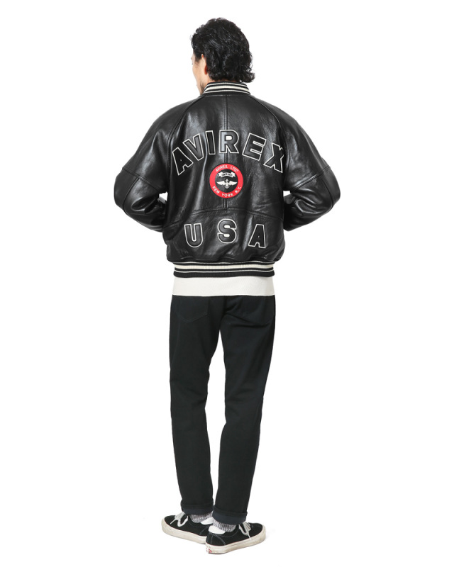 AVIREX アビレックス 6181032 オールレザー VARSITY ジャケット レザー  