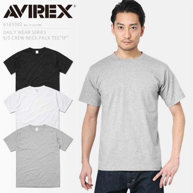 ポイント10倍☆【ネコポス便対応】AVIREX アビレックス 6183382 デイリーウエア 半袖 クルーネック パックTシャツ 1PIECE アヴィレックス【キャンペーン対象外】【T】