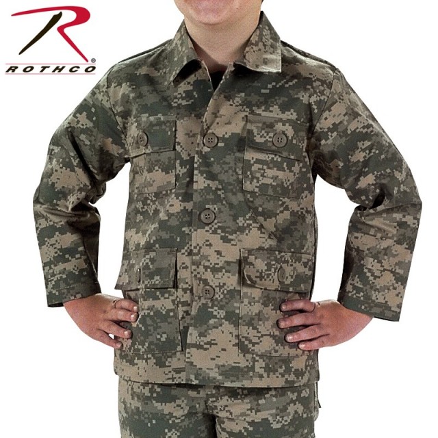 ★カートで割引対象品★ROTHCO ロスコ キッズ DIGITAL CAMO BDU シャツジャケット 66210 ACU Digital Camo【T】