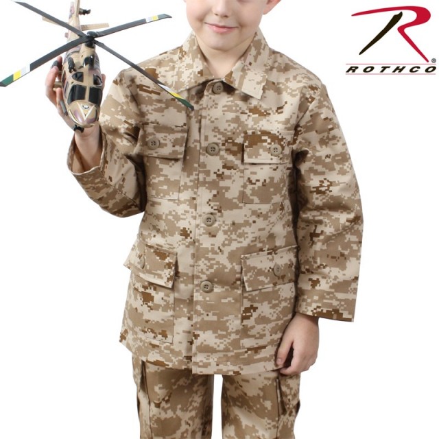 ★カートで割引対象品★ROTHCO ロスコ キッズ DIGITAL CAMO BDU シャツジャケット 66225 Desert Digital Camo【T】