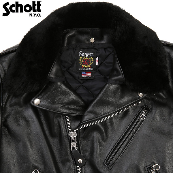 【8月25日前後で発送予定】★ポイント10倍★Schott ショット 618M COLLAR FOR ブラック【7066】【キャンペーン対象外】【T】
