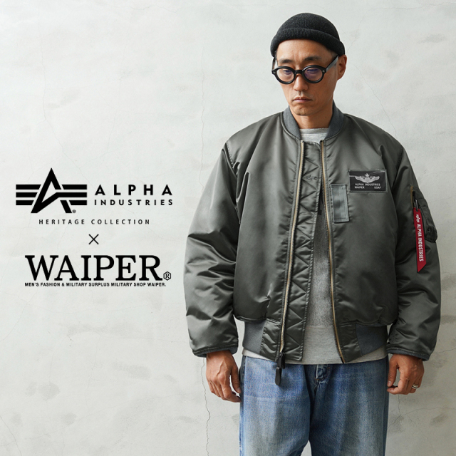 ★カートで割引対象品★ALPHA アルファ HERITAGE COLLECTION 797-5252026 WAIPER別注 VINTAGE MA-1 フライトジャケット 初期型 【Sx】【T】