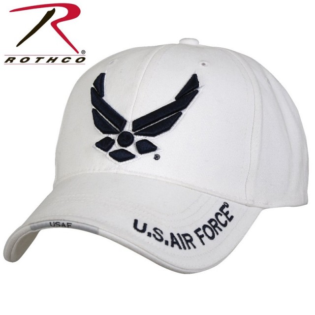 ★カートで割引対象品★ROTHCO ロスコ Deluxe U.S. Air Force Wing Low Profile Cap White 【9154】【T】