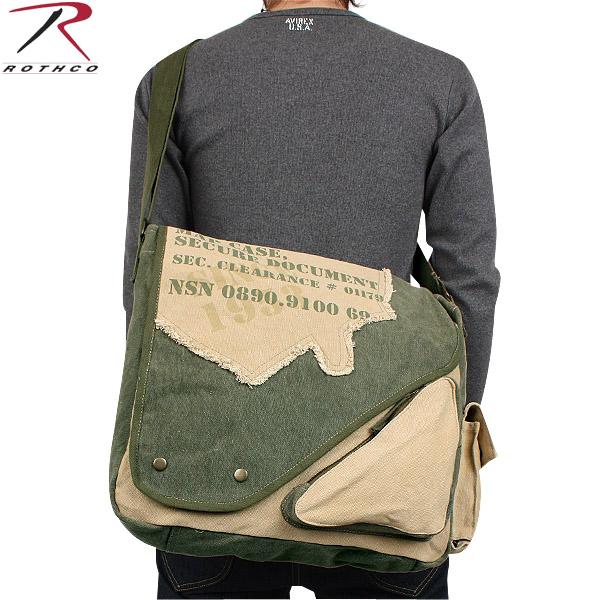 ★カートで割引対象品★ROTHCO ロスコ ヴィンテージ　ツートーン　マップケース・ショルダーバッグ　オリーブ【T】