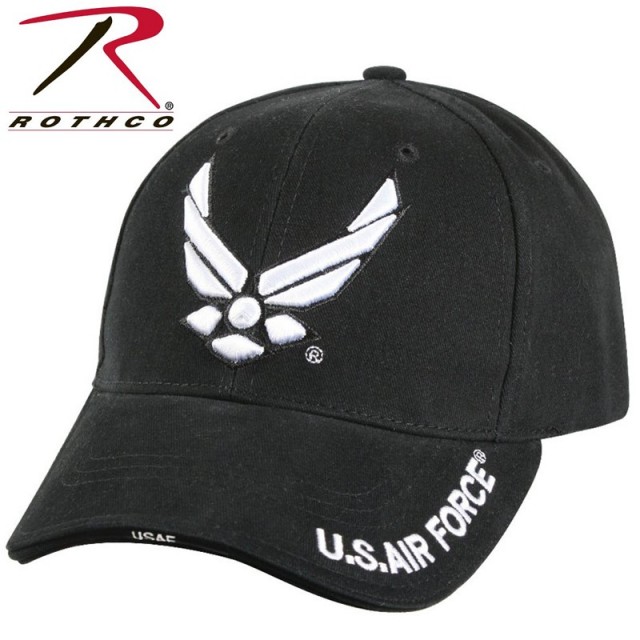 ★カートで割引対象品★ROTHCO ロスコ Deluxe U.S. Air Force Wing Low Profile Cap Black 【9384】【T】