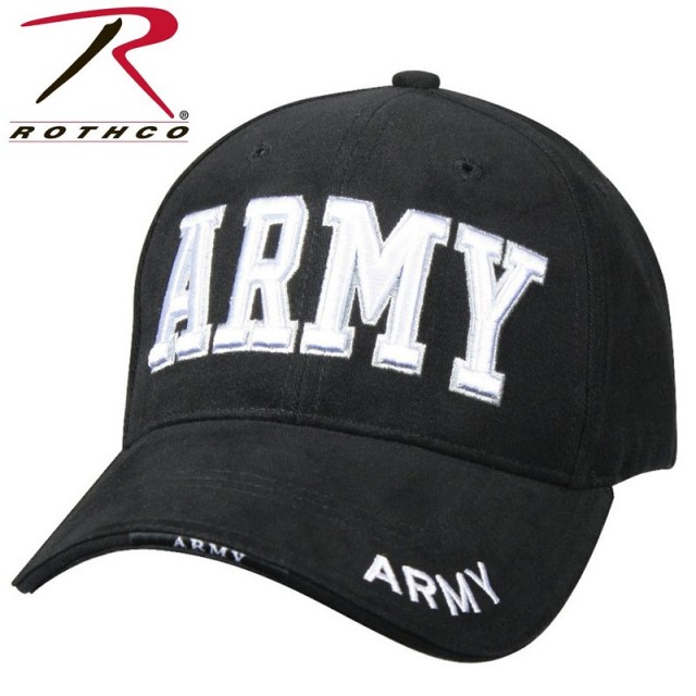 ★カートで割引対象品★ROTHCO ロスコ Deluxe Army Low Profile Cap BLACK　【9385】【T】