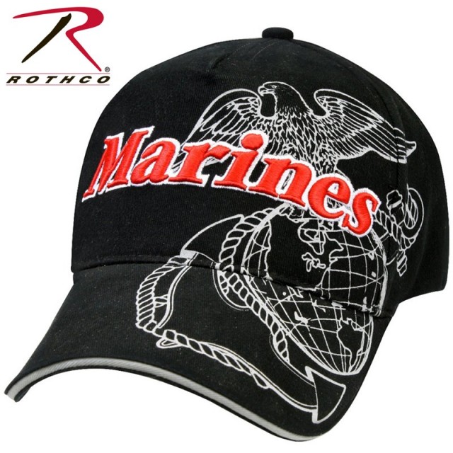★カートで割引対象品★ROTHCO ロスコ Deluxe Marines G&A Low Profile Cap Black 【9794】【T】