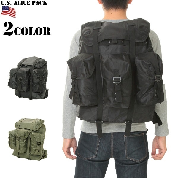 米軍　US AMRY アリスパック 米軍 アリスパック MEDIUM バッグ + ショルダーストラップ 古着