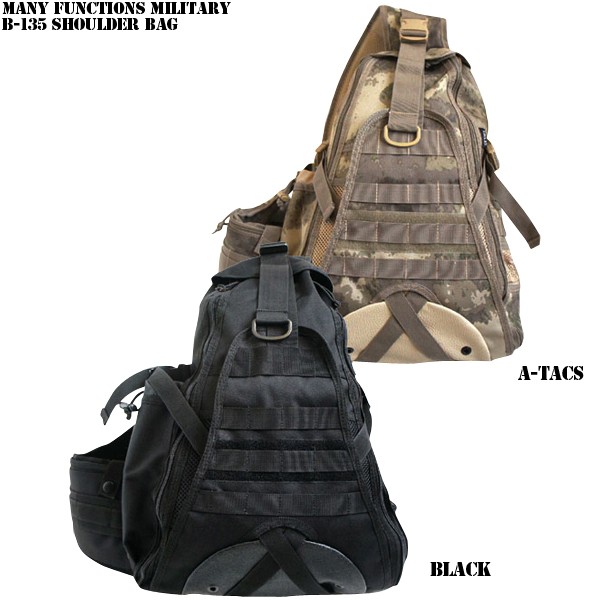 ★カートで割引対象品★新品 多機能 B-135 ミリタリーワンショルダーバッグ 2色【T】