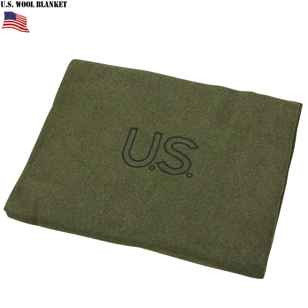 米軍放出品　ブランケット 米軍 ウール毛布 ステンシル入 米軍放出品 ブランケット