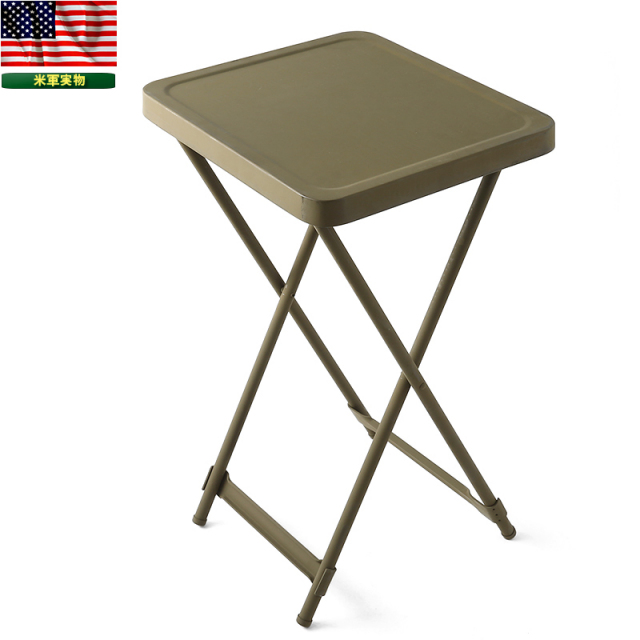 実物 新品 米軍BEDSIDE METAL FOLDING テーブル 米軍放出品 家具【キャンペーン対象外】【T】ミリタリー