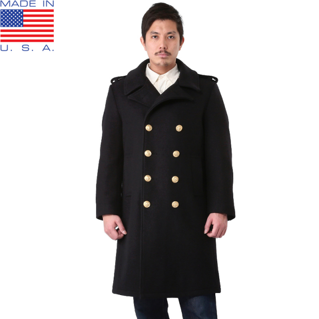 ★カートで割引対象品★MADE IN USA 米海軍 U.S.NAVY ミルスペック BRIDGEコート DARK NAVY【T】