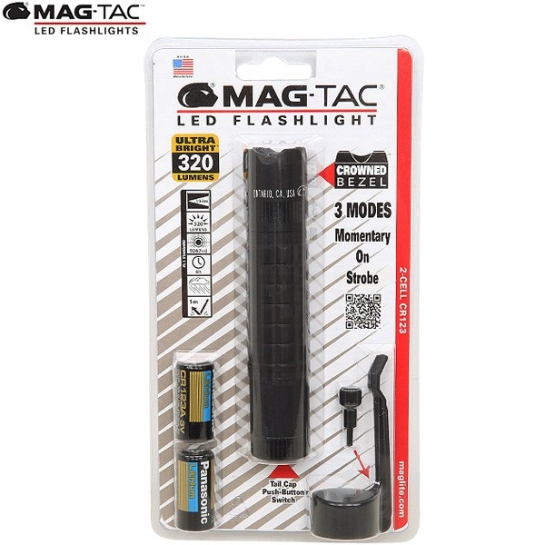 ★カートで割引対象品★MAGLITE マグライト MAG-TAC マグタック 2-CELL CR123 LED クラウンベゼルBLACK【T】