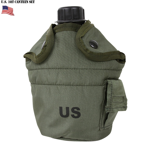 実物 新品 米軍 LC-2 1QT OD ナイロン キャンティーンセット 米軍放出品【キャンペーン対象外】【T】ミリタリー