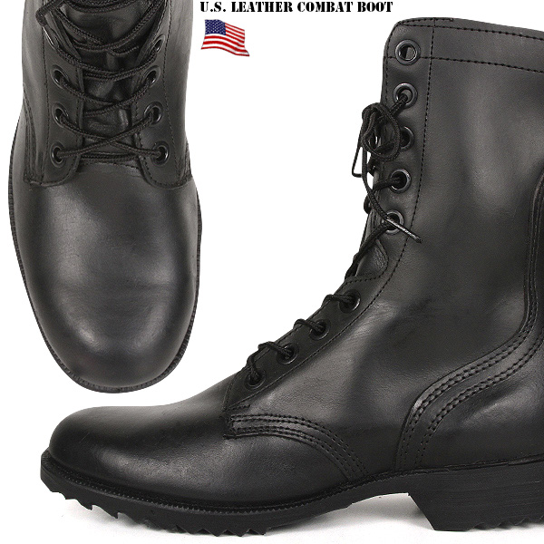 実物 新品 米軍 レザーコンバットブーツ【キャンペーン対象外】【T】ミリタリー
