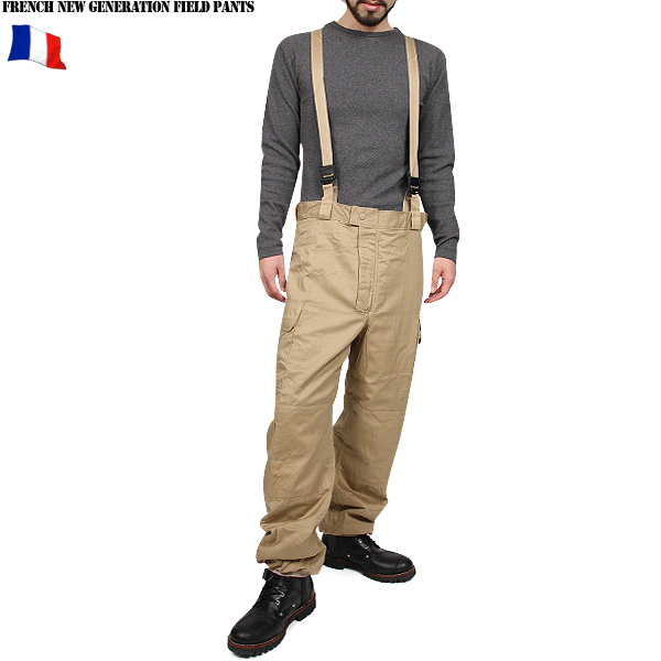 実物 新品 フランス軍新型フィールドパンツ TANミリタリーファッション 軍パン 軍服【キャンペーン対象外】【T】