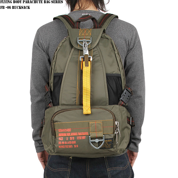 ★カートで割引対象品★FLYING BODY PARACHUTE BAG SERIES 新品 FB-06 パラシュート リュックサック オリーブ【T】