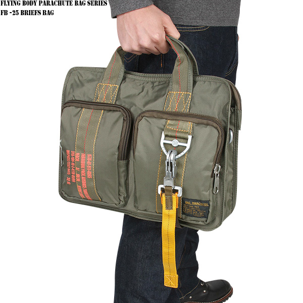 ★カートで割引対象品★FLYING BODY PARACHUTE BAG SERIES 新品 FB-25 パラシュート ブリーフバッグ オリーブ【T】