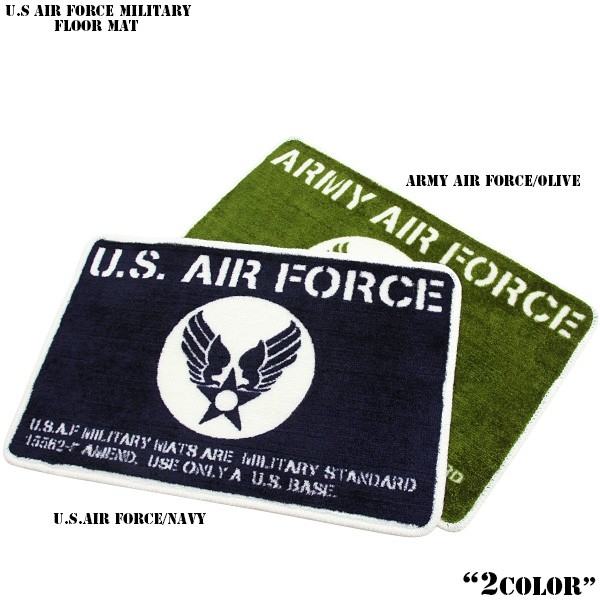 ★カートで割引対象品★新品 U.S AIR FORCE ミリタリー フロアマット2色【T】