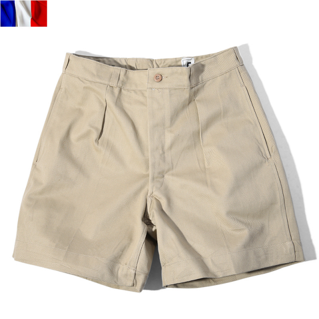 実物 新品 フランス軍チノショートパンツ チノパンツミリタリーファッション 軍パン 軍服【キャンペーン対象外】【T】
