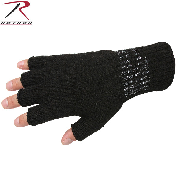 ★カートで割引対象品★ROTHCO ロスコ G.I. フィンガレス ウール グローブ ブラック【8411】【T】
