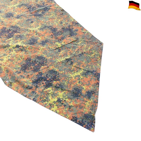 ★割引中15％OFF★実物 ドイツ軍 BW テントシェル フレクターカモ パップテント テントシート【キャンペーン対象外】【T】ミリタリー