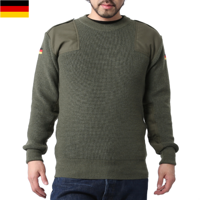 ☆今だけ15%OFF☆実物 新品 ドイツ軍コマンドセーター ポケット無し オリーブ ミリタリーファッション 軍服【キャンペーン対象外】【T】