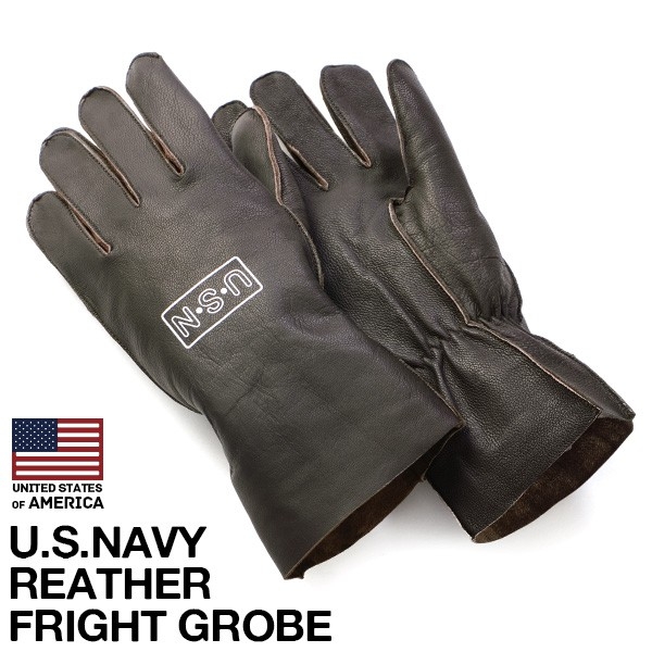 ★カートで割引対象品★新品 米軍 ゴートスキンフライトグローブ ブラウン【T】