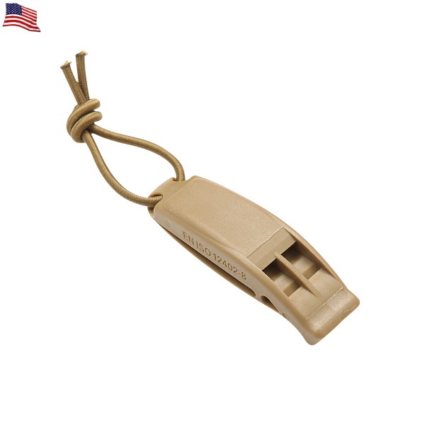 ★カートで割引対象品★【ネコポス便対応】米軍使用タイプ MOLLE対応マリーンホイッスル COYOTE【T】