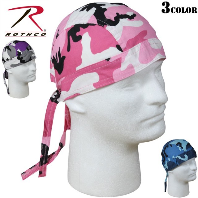 ★カートで割引対象品★ROTHCO ロスコ Color Camo Headwrap3色【T】
