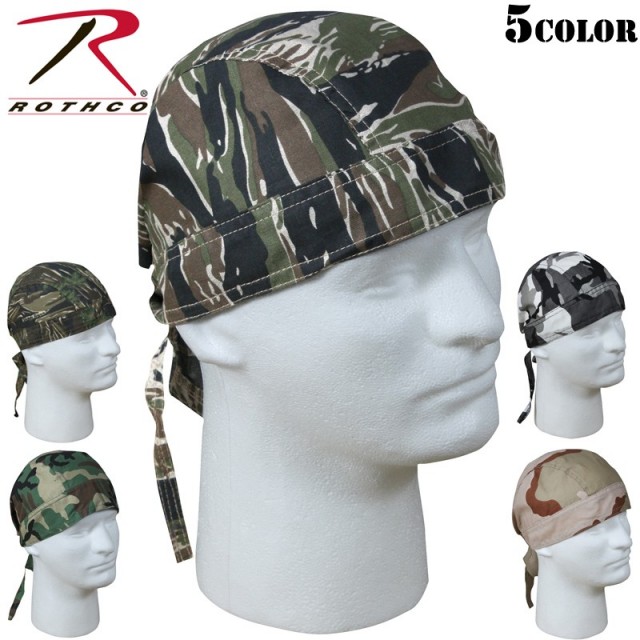 ★カートで割引対象品★ROTHCO ロスコ Camo Headwrap5色【T】
