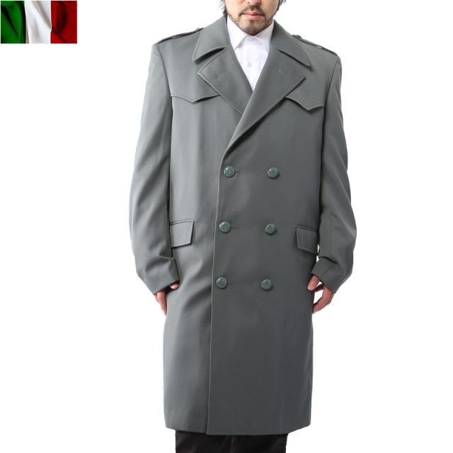 実物 新品 イタリア軍 ギャバジンコートミリタリーファッション 軍服【キャンペーン対象外】【T】