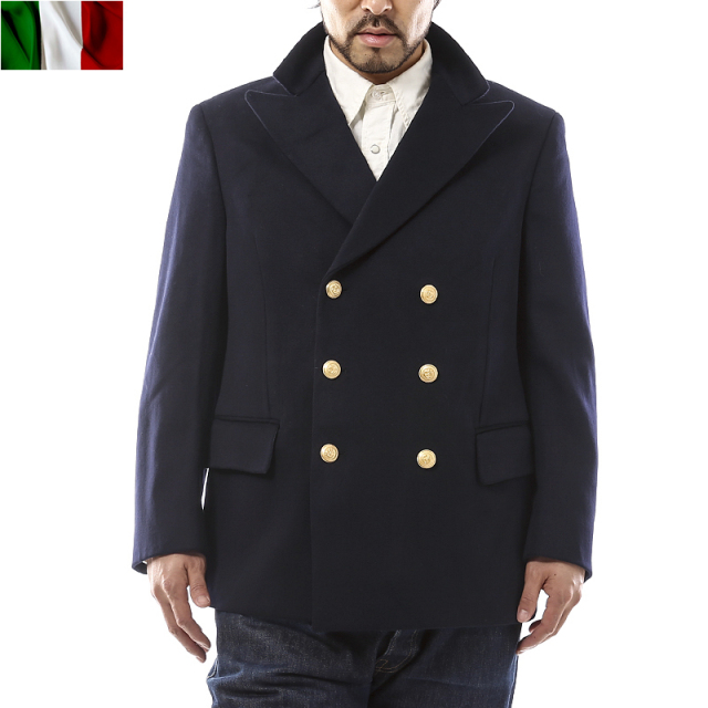 実物 新品 イタリア海軍ウール ダブルブレザーミリタリーファッション 軍服【キャンペーン対象外】【T】