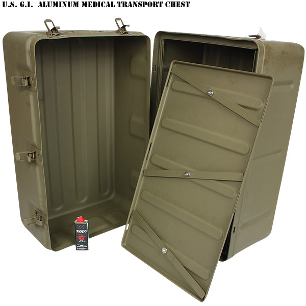 実物 米軍ALUMINUM MEDICAL TRANSPORT チェスト X-Large【キャンペーン対象外】 米軍放出品 家具【T】ミリタリー