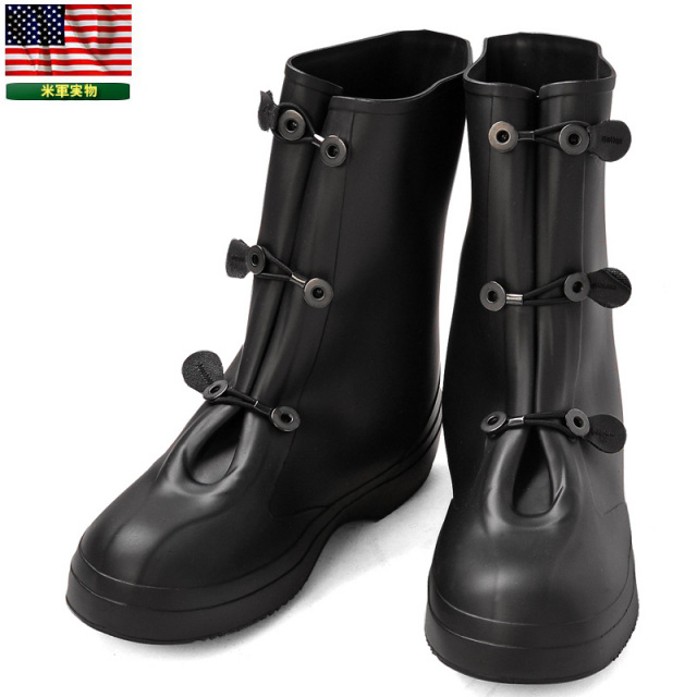 実物 新品 米軍ウエットウェザーオーバーブーツ ブラック 米軍放出品【キャンペーン対象外】【T】ミリタリー
