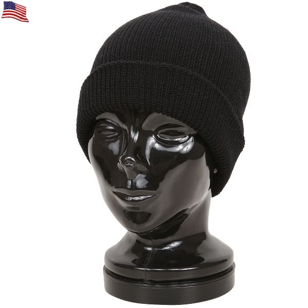 実物 新品 米海軍US NAVY ウオッチ キャップ BLACK 米軍放出品【キャンペーン対象外】【T】ミリタリー