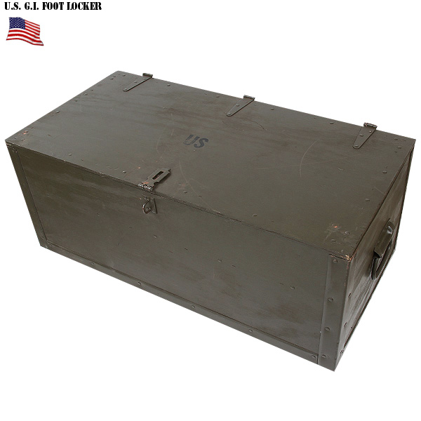 実物 米軍G.I. FOOT LOCKER BOX　USED 米軍放出品 靴箱【キャンペーン対象外】【T】ミリタリー