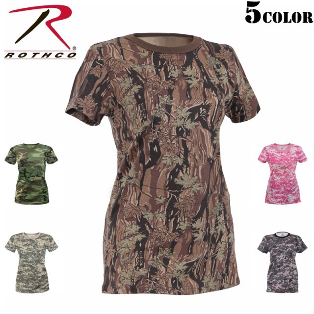 ★カートで割引対象品★ROTHCO ロスコ レディース ロング丈迷彩Tシャツ5色【T】