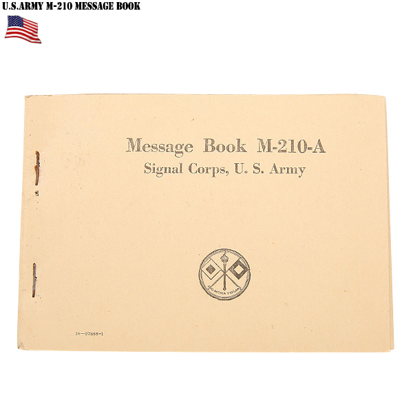 実物 新品 米陸軍WW II メッセージブック M-210(M-210A) 米軍放出品【キャンペーン対象外】【T】ミリタリー